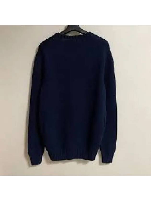 Suede patch wool cashmere sweater blue 1236595 - POLO RALPH LAUREN - BALAAN 1