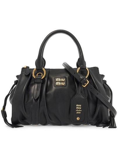 Joie Nappa Leather Tote Bag Black - MIU MIU - BALAAN 2