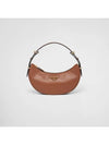 Arque Leather Shoulder Bag Cognac - PRADA - BALAAN 1