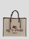 Logo Tote Bag White - ETRO - BALAAN 1