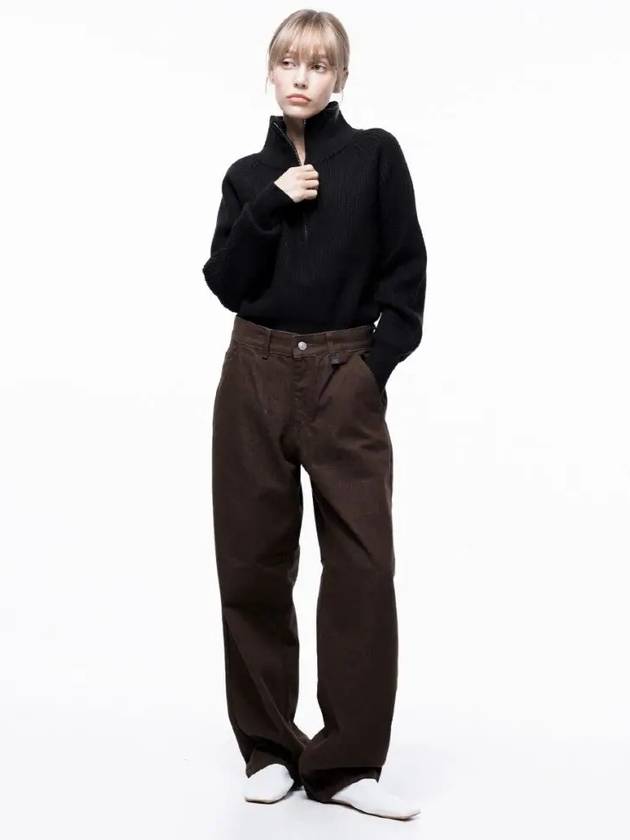 For Women W243PT02NY Non fade Standard Straight Denim Pants Brown - CHANCE'S NOI - BALAAN 7