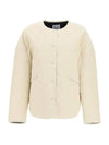 Quilted Cotton Canvas Jacket Ivory - TOTEME - BALAAN 1