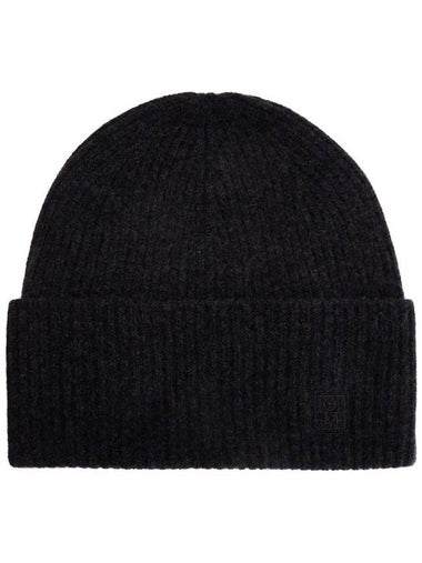 charcoal melange ribbed wool beanie - TOTEME - BALAAN 1