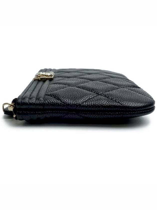 Boy Caviar Mini Pouch Clutch Black Champagne Gold AP0963 - CHANEL - BALAAN 4