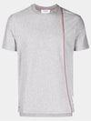 RWB Stripe Cotton Short Sleeve T-shirt Grey - THOM BROWNE - BALAAN 2