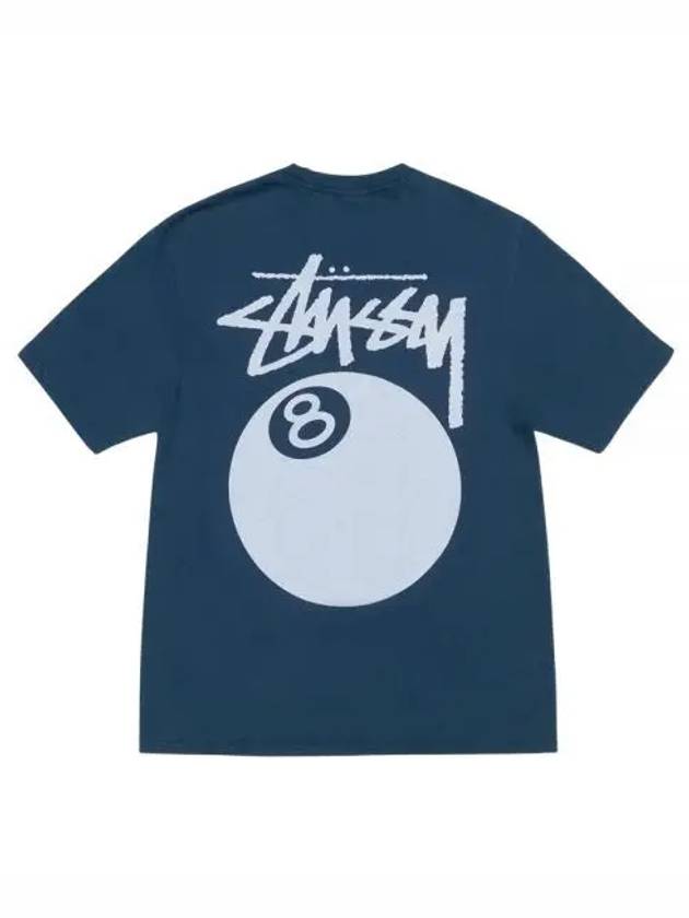 8-Ball Pigment Dyed Short Sleeve T-Shirt Navy - STUSSY - BALAAN 2