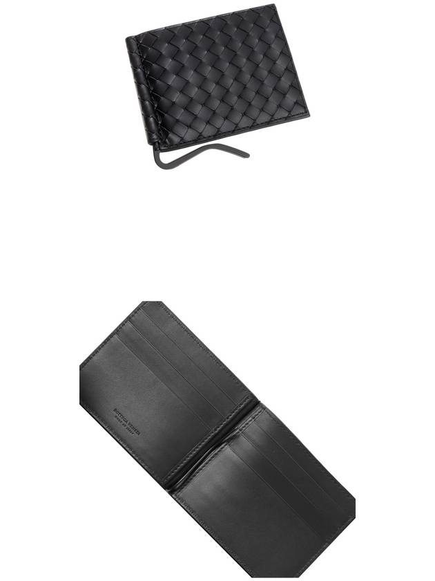 Intrecciato Money Clip Card Wallet Black - BOTTEGA VENETA - BALAAN 6