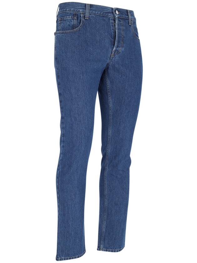 Web Tapered Denim Jeans Blue - GUCCI - BALAAN 4