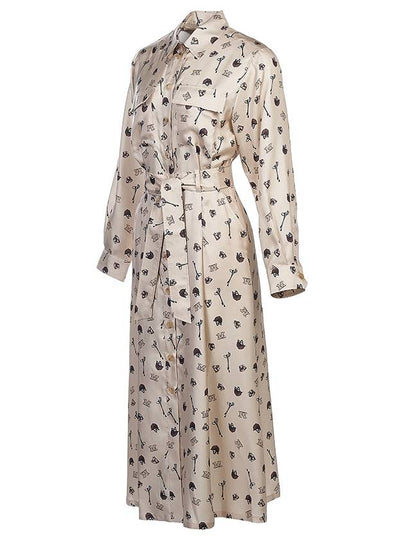 Women's Paste Print Silk Dress PASTE 001 - MAX MARA - BALAAN 2