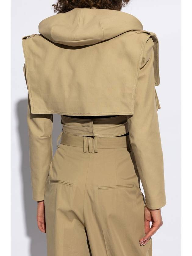 Balmain Short Jacket With Hood, Women's, Beige - BALMAIN - BALAAN 4