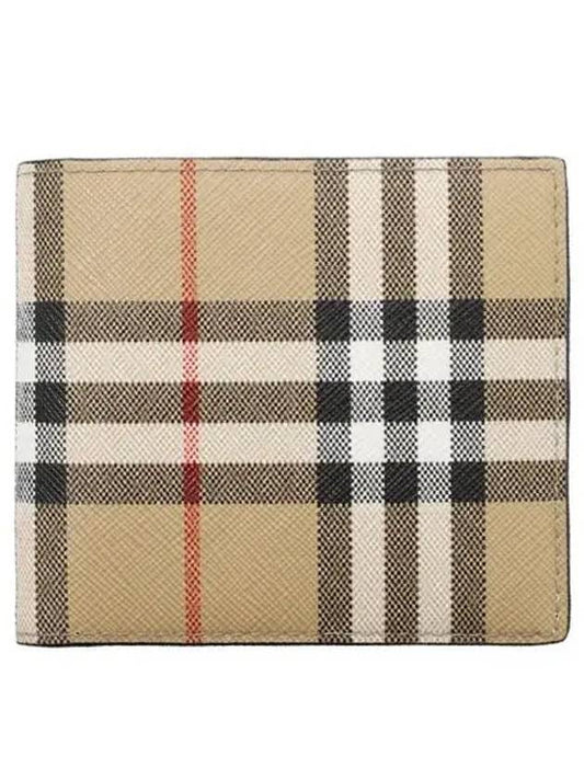 Vintage Check Half Wallet Beige - BURBERRY - BALAAN 2