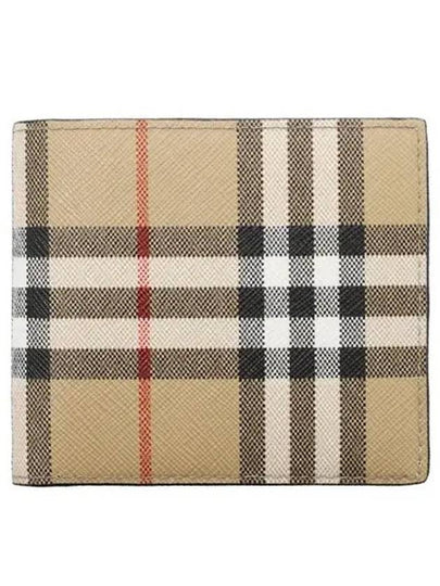 Vintage Check Half Wallet Beige - BURBERRY - BALAAN 2