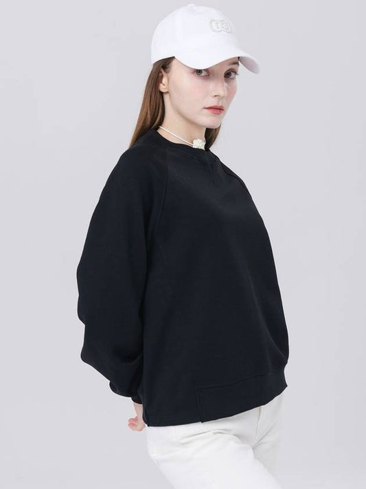 Double-sided Pique Tissue Loose Fit Black Sweatshirt DO3242SW51 - DOYOUKNOWMC GOLF WEAR - BALAAN 2