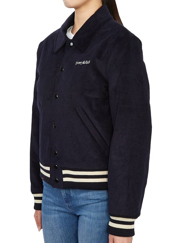 Wellness Corduroy Bomber Jacket Navy - SPORTY & RICH - BALAAN 4