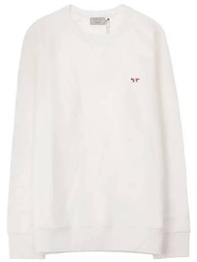 04290 AM00302KM0002 WH Fox Patch Sweatshirt White Men s TR 270733 - MAISON KITSUNE - BALAAN 1