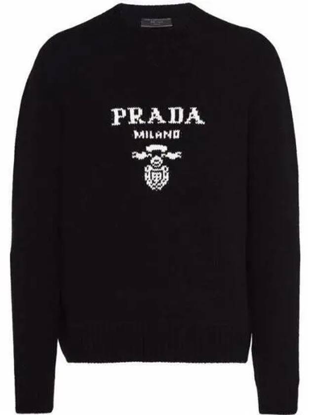 UMB223 Wool Cashmere Logo Sweater 1YM WF0002 1008853 - PRADA - BALAAN 1