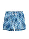 Banks Island Geo Swim Trunk Shorts Blue - J.LINDEBERG - BALAAN 2