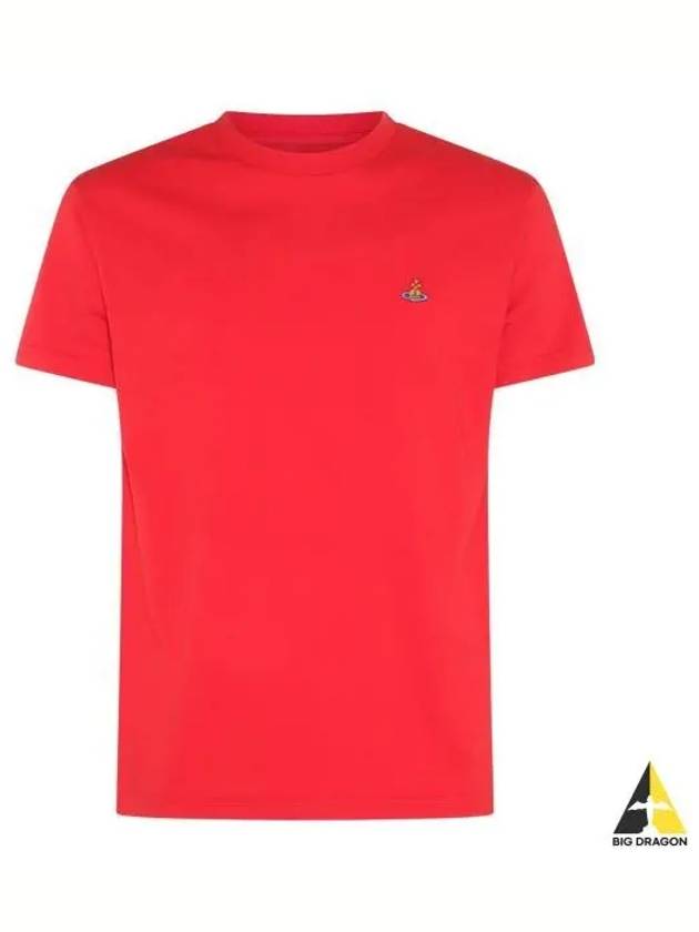 ORB Logo Cotton Short Sleeve T-Shirt Red - VIVIENNE WESTWOOD - BALAAN 2