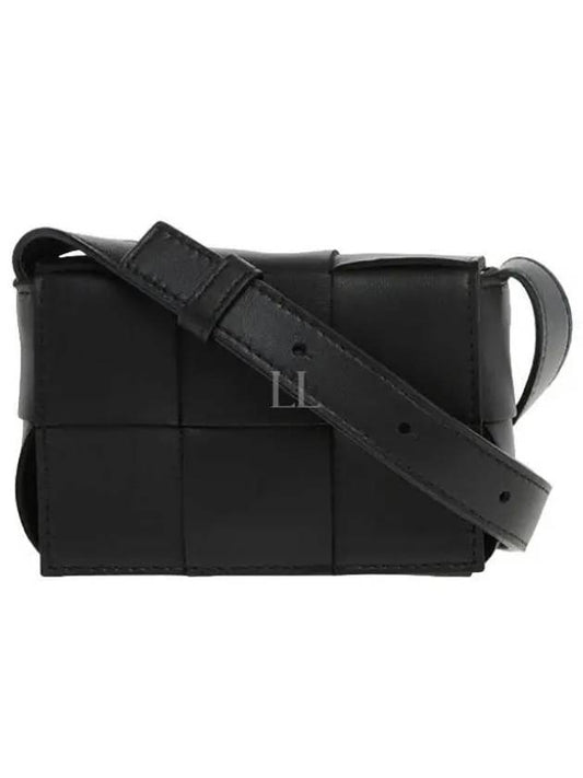 Intrecciato Cassette Small Cross Bag Black - BOTTEGA VENETA - BALAAN 2