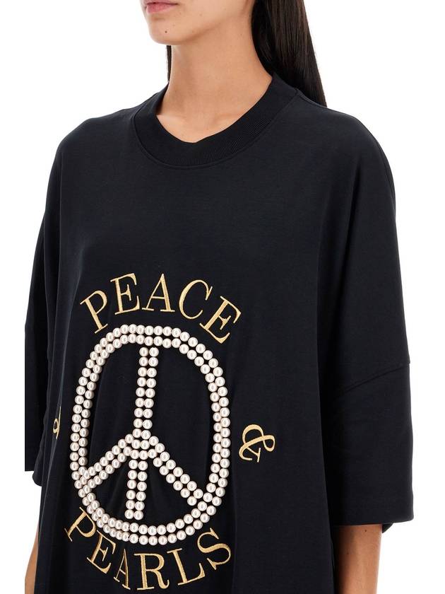 "peace & pearls t-shirt - MOSCHINO - BALAAN 4