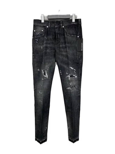 Distressed Skinny Jeans Black - NEIL BARRETT - BALAAN 1