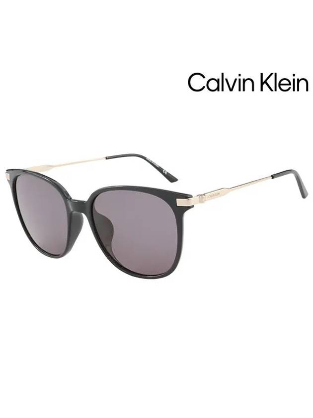 Eyewear Square Sunglasses Grey Black - CALVIN KLEIN - BALAAN 3