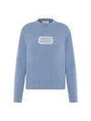 Couture Embroidered Cashmere Jersey Knit Top Blue - DIOR - BALAAN 2