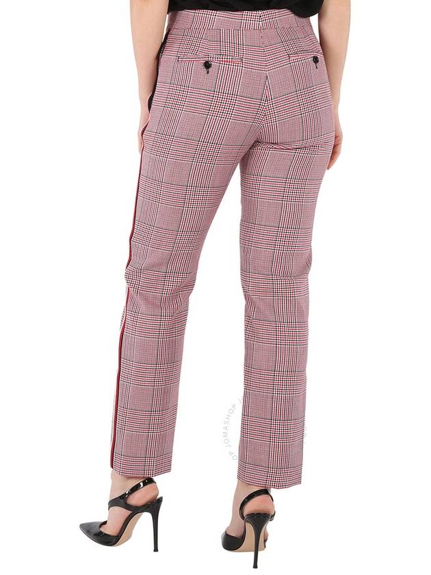 Burberry Ladies Side Stripe Houndstooth Check Wool Tailored Trousers, Brand Size 4 (US Size 2) - BURBERRY - BALAAN 3