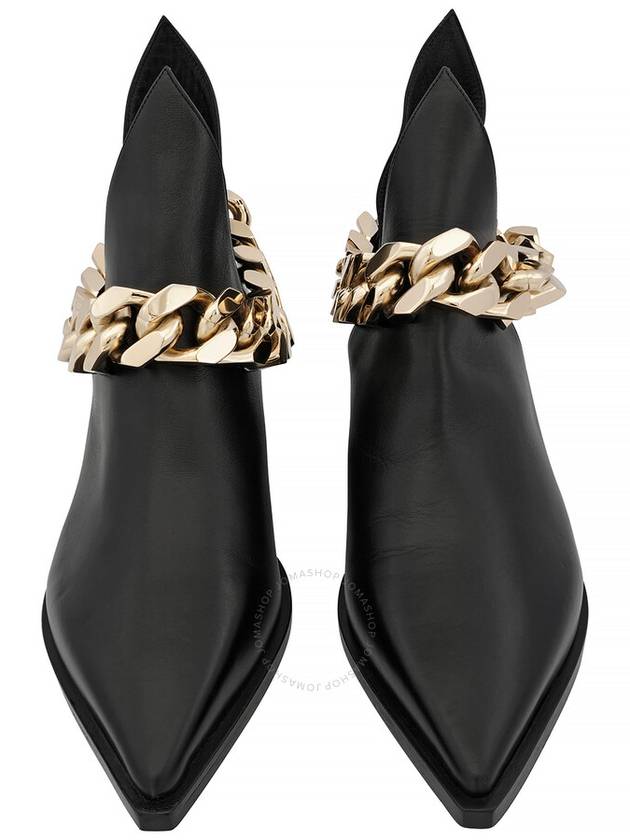 Burberry Keighley Chain Detail Leather Ankle Boots, Brand Size 36 ( US Size 6 ) - BURBERRY - BALAAN 3