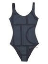 Monogram One-Piece Swimsuit Black - TOTEME - BALAAN 10