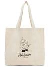 Women s Cafe Kitsune Fox Eco Bag Tote Beige SPCKNPMU05101 P709 - MAISON KITSUNE - BALAAN 1