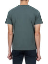 Garment Dyed Institutional One Print Cotton Jersey Short Sleeve T Shirt Dark Green - STONE ISLAND - BALAAN 5