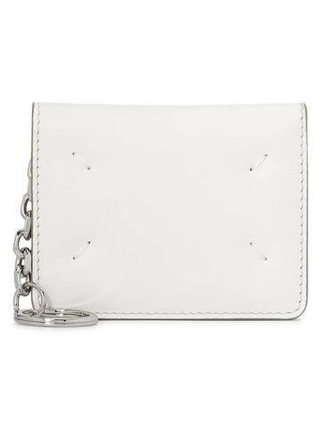 Stitch Keyring Card Wallet White - MAISON MARGIELA - BALAAN 1