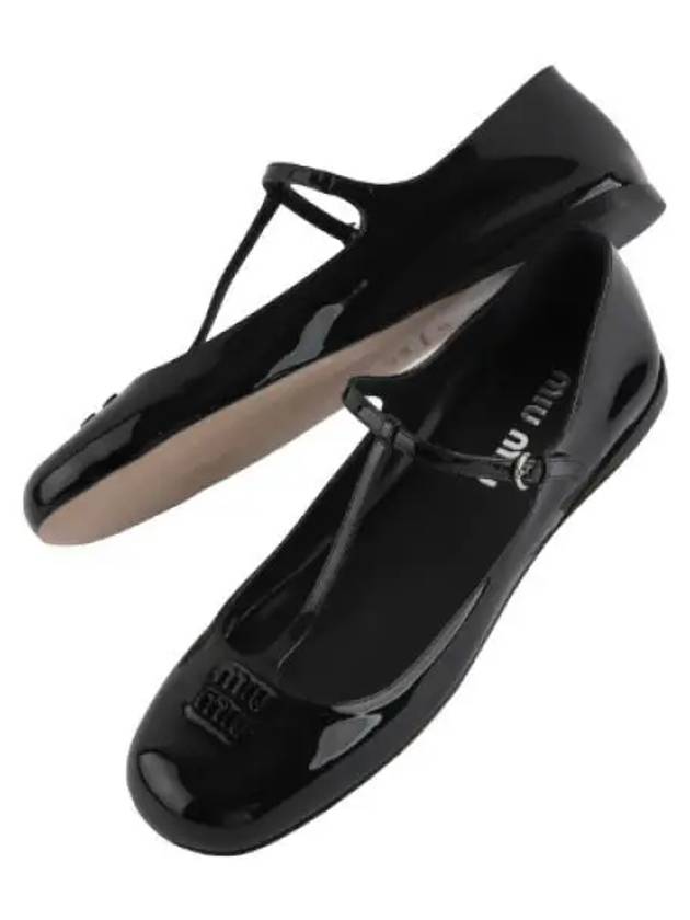 patent leather ballerina shoes women - MIU MIU - BALAAN 1