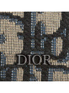 Oblique Jacquard Grained Leather Card Wallet Black - DIOR - BALAAN 5