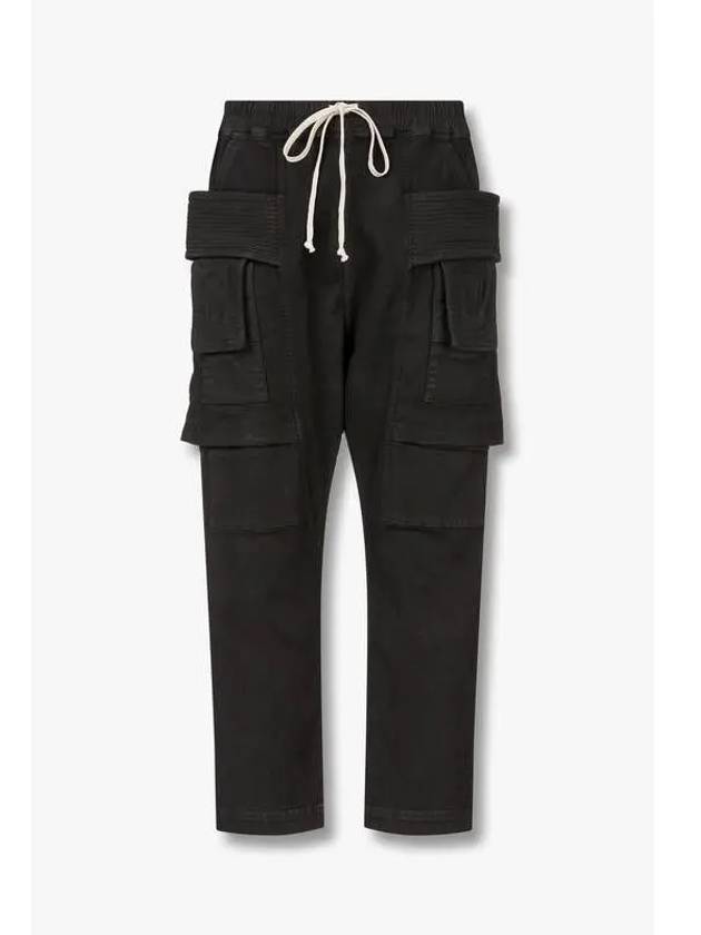 MEN DRKSHDW Easy Crop String Cargo Pants Black - RICK OWENS - BALAAN 1