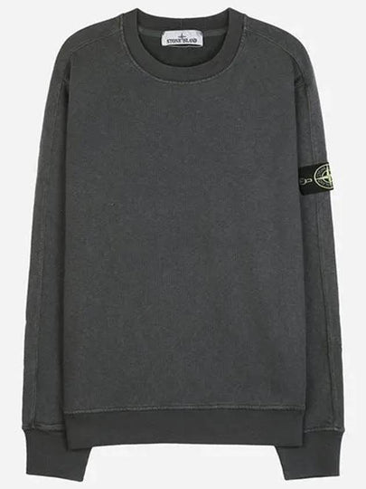 Logo Patch Crew Neck Sweatshirt Dark Grey - STONE ISLAND - BALAAN 2