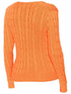 Women's Embroidered Logo Knit Top Orange - POLO RALPH LAUREN - BALAAN 4