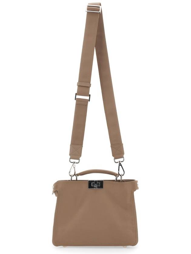 Peekaboo Nylon Shoulder Bag Beige - FENDI - BALAAN 2