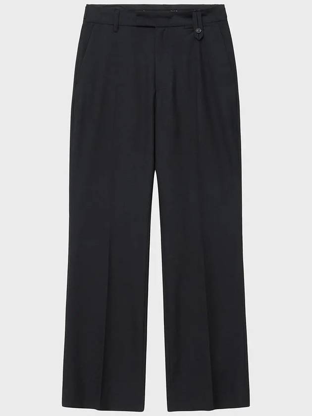 Light Wool Flare Slacks Black - NOIRER - BALAAN 9