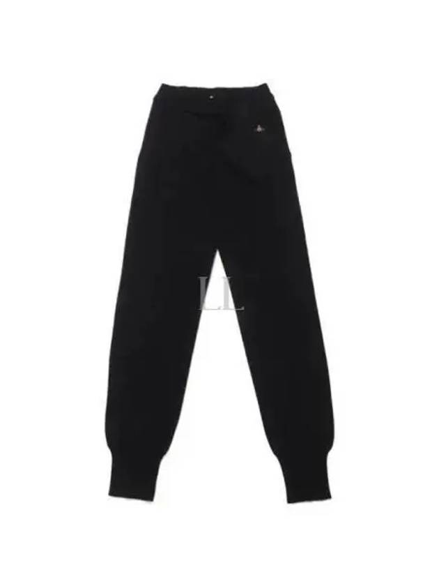 ORB Logo Drawstring Knit Leggings Black - VIVIENNE WESTWOOD - BALAAN 2