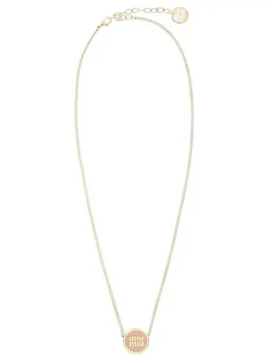 Logo Metal Necklace Pink - MIU MIU - BALAAN 2