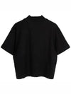 Monologo High Neck Short Sleeve T-Shirt Black - CALVIN KLEIN - BALAAN 3