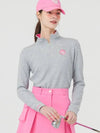 Long sleeve color combination half zip-up t-shirt GRAY - MONBIRDIE GOLF - BALAAN 4