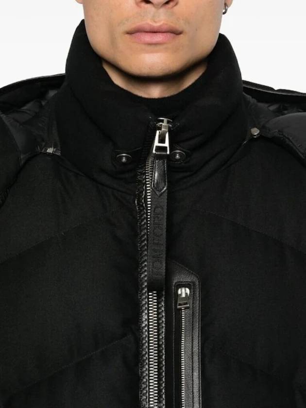 Wool Cashmere Down Jacket Black - TOM FORD - BALAAN 5