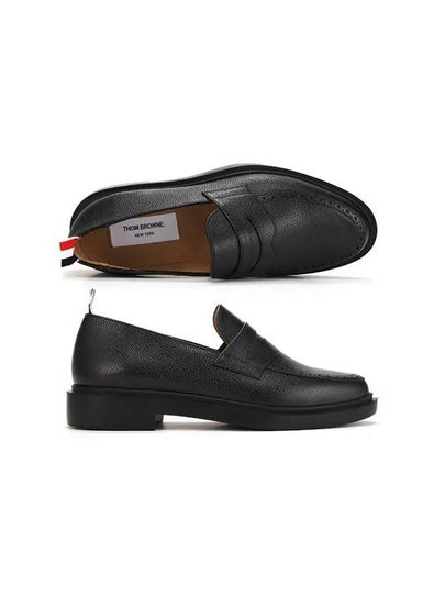 Pebble Grain Rubber Sole Penny Loafer Black - THOM BROWNE - BALAAN 2