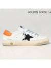 Women's May Superstar Orange Tab Low Top Sneakers White - GOLDEN GOOSE - BALAAN 3