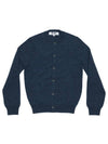 Red Heart Wappen Wool Cardigan Navy - COMME DES GARCONS - BALAAN 1