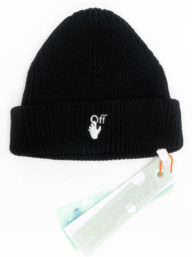 Off White Beanie Hat Black OMLC016F21KN001 - OFF WHITE - BALAAN 1