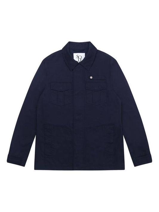 Men's Workwear Jumper Navy SW22AJP01NV - SOLEW - BALAAN 2